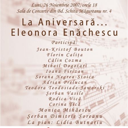 afis concert enachescu