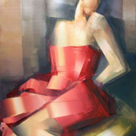 woman in red