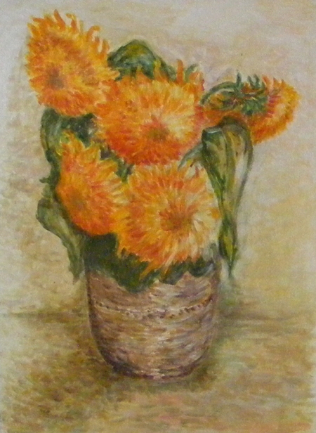 Glastră cu floarea soarelui / Popescu Marinela