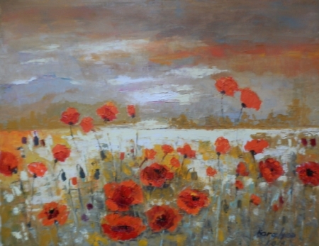 Summer landscape with poppies / Karalyos Maria