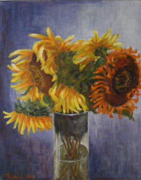 Vase of sunflowers / Popescu Marinela