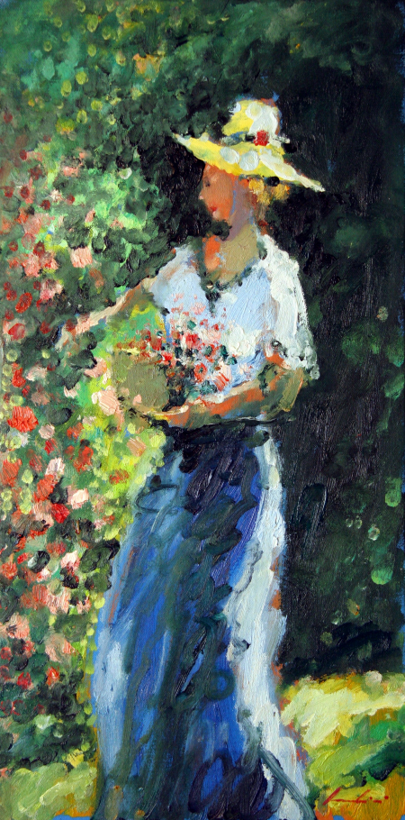 Woman with flowers / Daradici Constantin