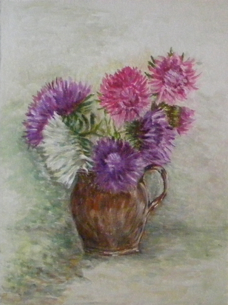 Small vase of mums / Popescu Marinela