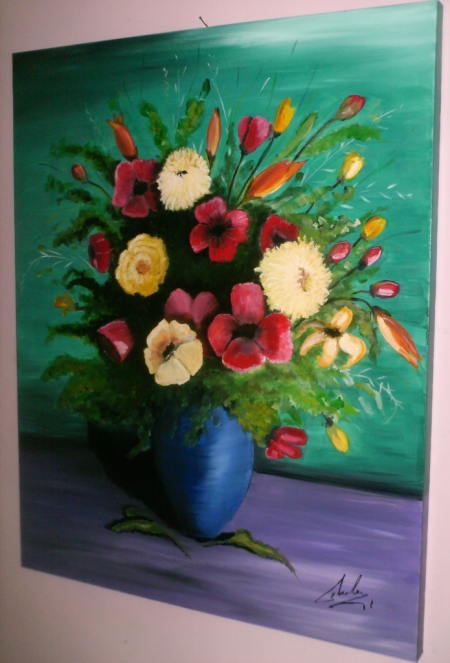 Vase with flowers  / Malic Eugen