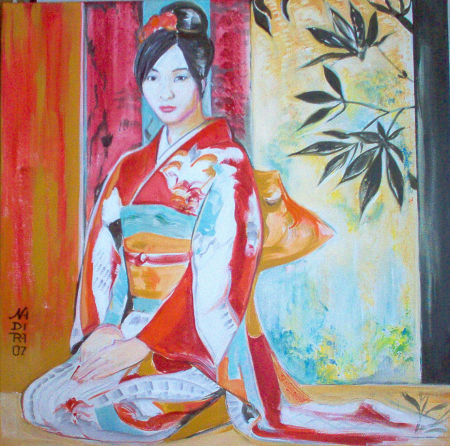 Japoneza in kimono / Radulescu Nadia