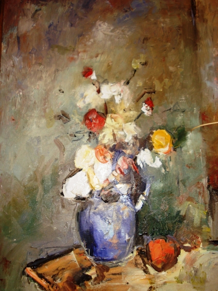 Flowers in blue pot  / Radu  Bogdan Mihai