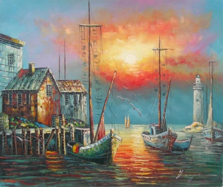 Sunset in harbour / Neatu Andrei