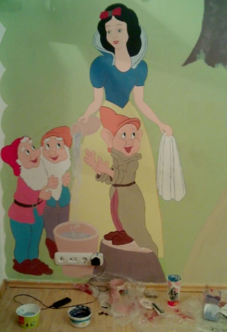 Wallpaint childern room - Snow white / Milco Cristi