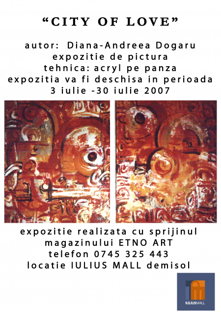 afis expozitie CITY OF LOVE / Dogaru Diana Andreea