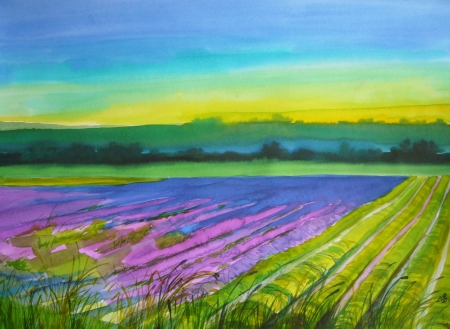 Lavender Landscape 2 / Calinoiu  Gabriela 