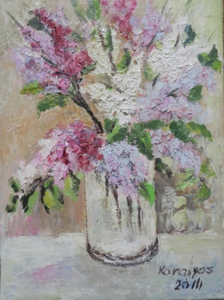 Lilac flowers in a bowl / Karalyos Maria