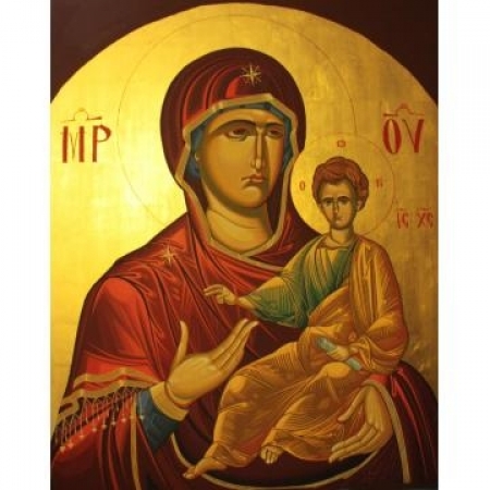 Handpainted wood icon / Moncea Marian