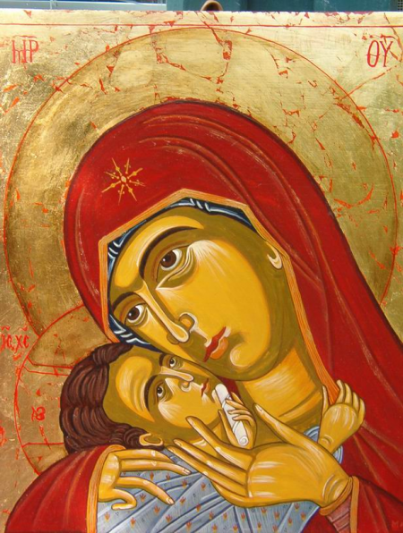 THE HOLLY VIRGIN WITH THE INFANT / Laslo Mihaela