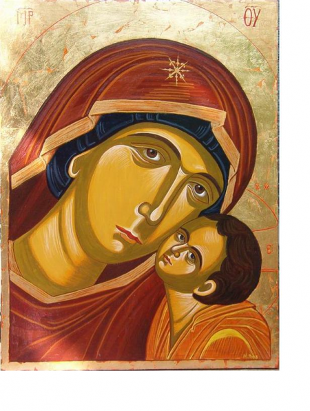 THE HOLLY VIRGIN WITH THE INFANT / Laslo Mihaela