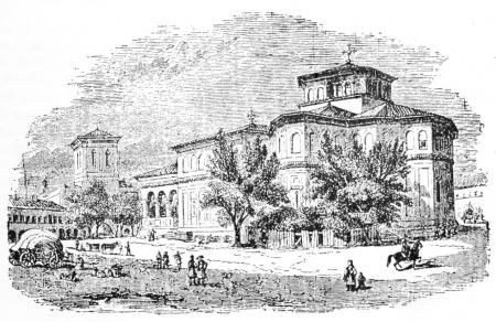 Hanul si Biserica Sf Gheorghe Nou la 1841