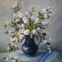 Ulcica albastra cu flori de cires