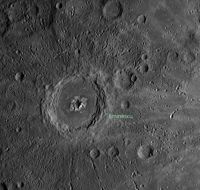 Un crater de pe Mercur poarta numele poetului national Mihai Eminescu