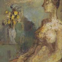 Nude with flowers