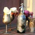 Painted Wine Glasses and Bottles