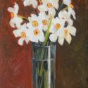 daffodils in the glass