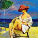 Woman at the seaside
