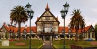 Rotorua the place of fascinating Maori culture hot springs and boiling mud pools