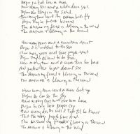 Versurile piesei Blowin in the Wind scrise de Bob Dylan au fost scoase la licitatie