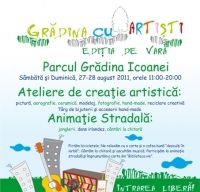 Parcul Gradina Icoanei devine Gradina cu Artisti, 27-28 august